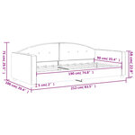 vidaXL Lit de repos sans matelas noir 90x190 cm velours