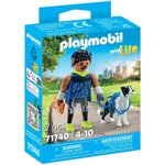 PLAYMOBIL 71740 - My Life Homme sportif avec Border Collie et accessoires