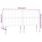 vidaXL Tête de lit à LED Marron foncé 160x5x118/128 cm Tissu