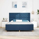 vidaXL Cadre de lit avec tête de lit Bleu 180 x 200 cm tissu