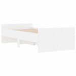 vidaXL Cadre de lit avec tiroirs blanc 90x190 cm