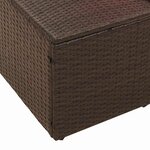 vidaXL Sofa de jardin 2 places avec rangement et coussins marron en poly rattan.