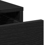 vidaXL Ensemble de coiffeuses 2 pièces avec LED en bois d'ingénierie noir