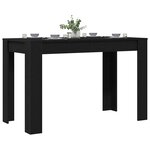 vidaXL Table à dîner chêne noir 120x60x76 cm bois d'ingénierie