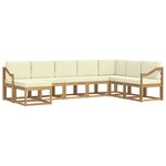vidaXL Ensemble de canapés d'extérieur 8 Pièces Blanc et crème