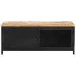 vidaXL Table basse 90x50x37 cm Bois massif de manguier brut