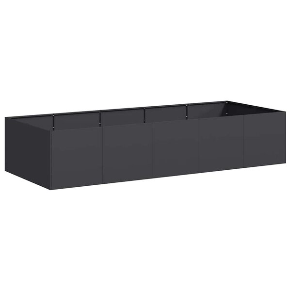 vidaXL Jardinière noir 200x80x40 cm acier