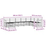 vidaXL Ensemble de canapés d'extérieur 8 pc Naturel