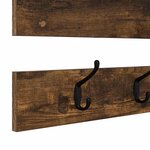 vidaXL Porte-manteau mural avec étagère Chêne fumé 90 x 15 x 36 cm
