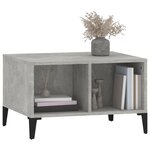 vidaXL Table basse Gris béton 60x50x36 5 cm Bois d'ingénierie
