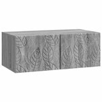 vidaXL Meuble TV mural 59 5 x 41 x 30 cm Sonoma gris Bois d'ingénierie