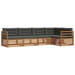 vidaXL Ensemble de canapés d'extérieur 5 pc Naturel et Anthracite