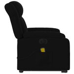 vidaXL Fauteuil inclinable de massage électrique Noir Tissu