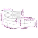 VidaXL Cadre de lit ottoman et matelas gris clair 160x200cm velours