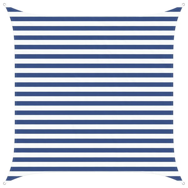 vidaXL Voile d'ombre Bleu et Blanc 2 5 x 2 5 m 100   polyester Oxford