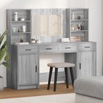 Ensemble coiffeuse 3 pièces vidaXL - Bois d'ingénierie gris sonoma