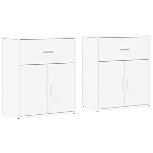 vidaXL Buffets 2 Pièces blanc 60x31x70 cm bois d'ingénierie
