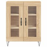 vidaXL Buffet haut Chêne sonoma 69 5x34x180 cm Bois d'ingénierie
