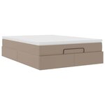 vidaXL Cadre de lit ottoman et matelas cappuccino 140x200cm similicuir