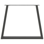 vidaXL Pieds de table à manger en V 3 pièces Anthracite 70 x (72-73 3) cm Acier
