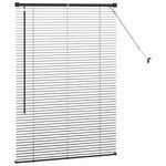 vidaXL Store de Fenêtre avec des rideaux Autre Noir 80 x 130 cm Aluminium