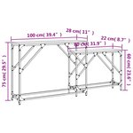 vidaXL Tables console gigognes 2 Pièces sonoma gris bois d'ingénierie