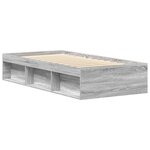 vidaXL Cadre de lit sans matelas sonoma gris 90x190 cm