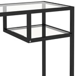 Bureau table poste de travail meuble d'ordinateur informatique étude d'ordinateur Transparent 100 x 36 x 74 cm verre transparent 02_0023765