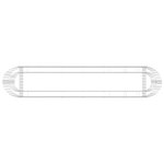 vidaXL Lit surélevé à gabion Fer galvanisé 260x50x50 cm