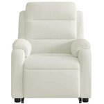 vidaXL Fauteuil de massage inclinable Crème Velours