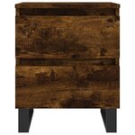 vidaXL Table de chevet chêne fumé 40x35x50 cm bois d’ingénierie