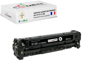 312x - 1 toner compatible avec hp 312x cf380x (312a cf380a) noir