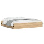 vidaXL Cadre de lit à tiroirs chêne sonoma 160x200cm bois d'ingénierie