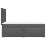 vidaXL Sommier à lattes de lit avec matelas Gris foncé 100x200cm Tissu