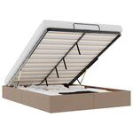 vidaXL Cadre de lit ottoman sans matelas cappuccino 140x200 cm