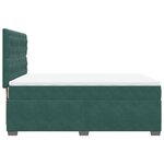vidaXL Sommier à lattes de lit et matelas Vert foncé 140x190cm Velours