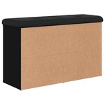 vidaXL Banc à chaussures noir 82x32x50 cm bois d'ingénierie