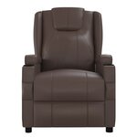vidaXL Fauteuil de massage électrique Marron Similicuir