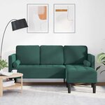 vidaXL Ensemble de Canapés Vert foncé 173 x 131 x 67 cm Velours