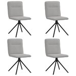 vidaXL Chaises à manger lot de 4 gris nuage tissu