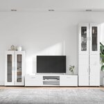 vidaXL Ensemble meuble TV avec tiroir FLORIN Blanc Bois d'ingénierie
