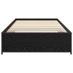 vidaXL Cadre de lit Chêne noir 80 x 200 cm Bois d'ingénierie