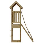 vidaXL Maisonnette de jeu avec mur d'escalade bois de pin imprégné
