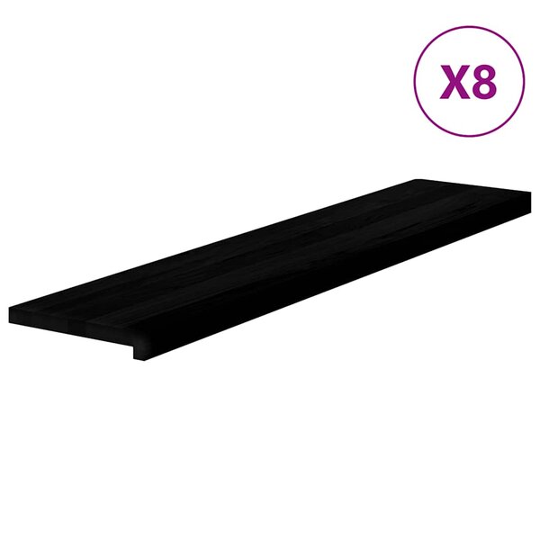vidaXL Marches d'escalier 8 Pièces marron foncé 120x25x2 cm chêne massif