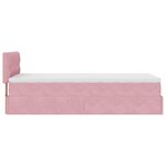 vidaXL Cadre de lit ottoman avec matelas rose 80x200 cm velours