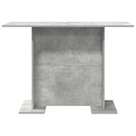Table de salle à manger vidaXL en béton gris 110x60x75 cm en bois d'ingénierie