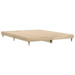 vidaXL Cadre de lit sans matelas chêne sonoma 135x190 cm