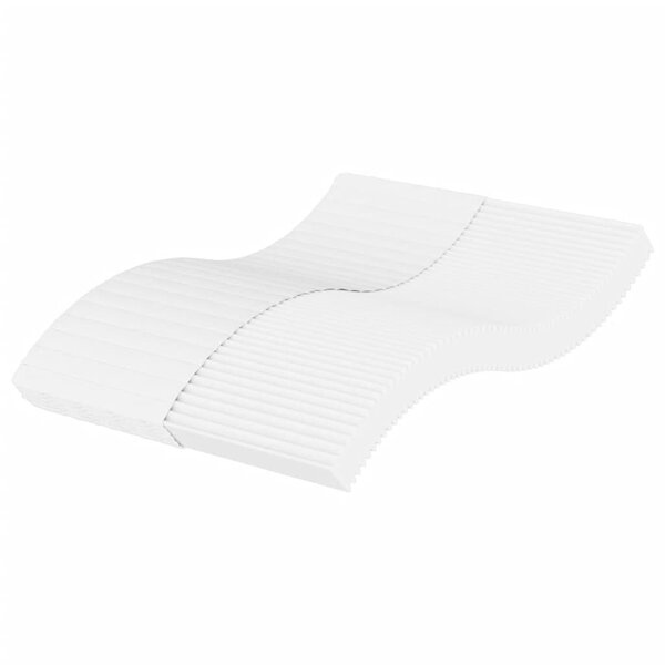 vidaXL Matelas en mousse blanc 140x220 cm dureté H2 H3