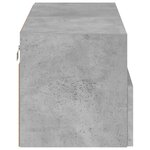 vidaXL Meuble TV mural gris béton 80x30x30 cm bois d'ingénierie