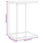 vidaXL Table d'appoint Blanc 40x30x59 cm Bois d'ingénierie